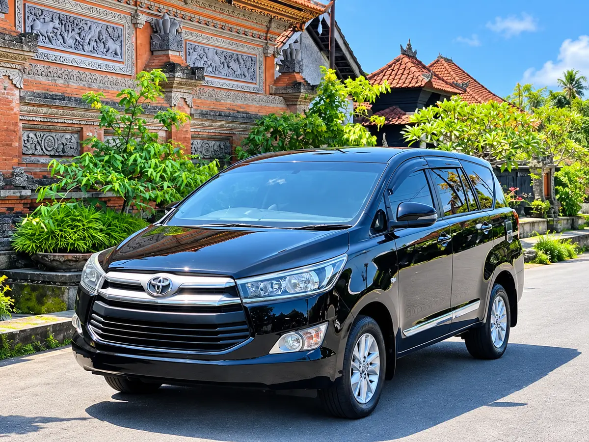 Black Toyota Innova Reborn private transfer car in Bali